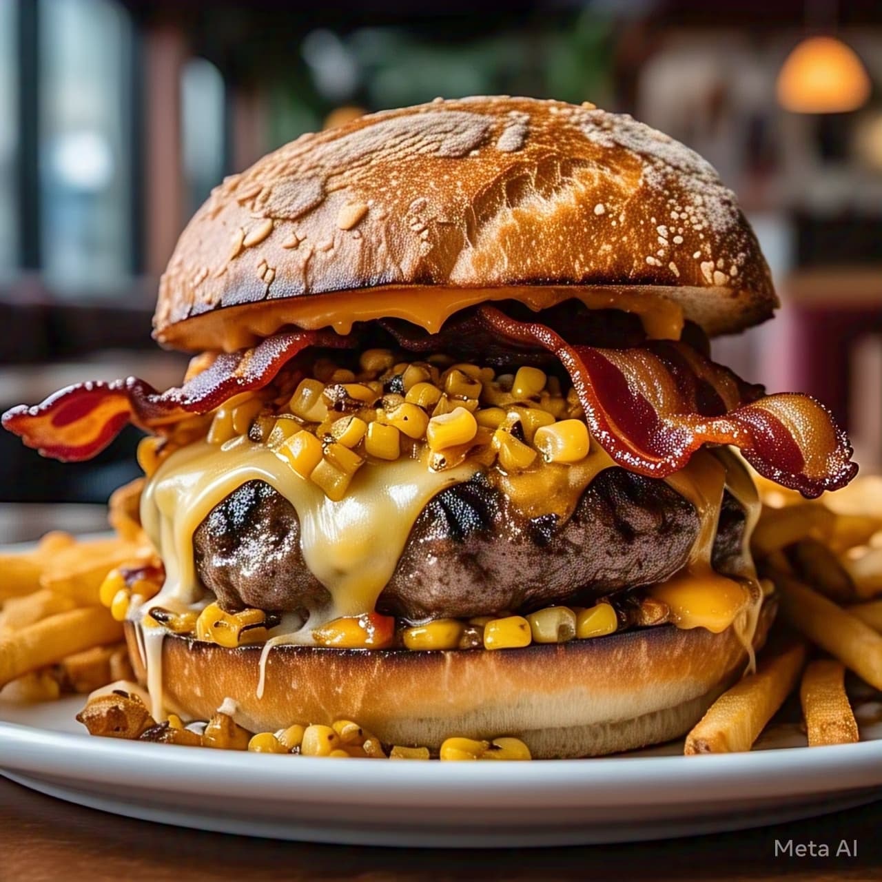 Hamburguesa ranchera en combo