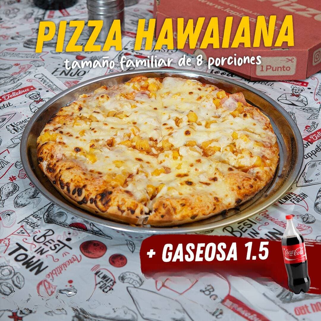 COMBO PIZZA HAWAINA FAMILIAR + GASEOSA