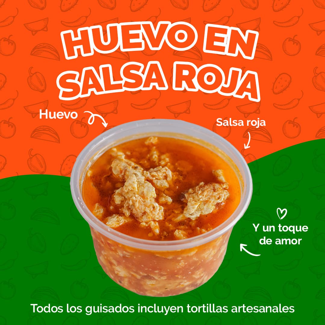 Medio Huevo en Salsa Roja D