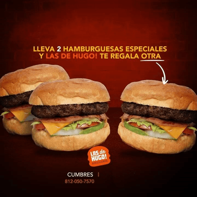 3 X 2 en Hamburguesa Especial (La 3° es Gratis)