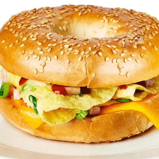 Bagel con omelette