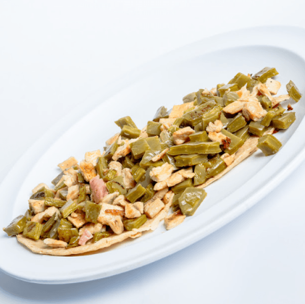 POLLO C/NOPAL CON QUESO  (3)TACOS 250grs