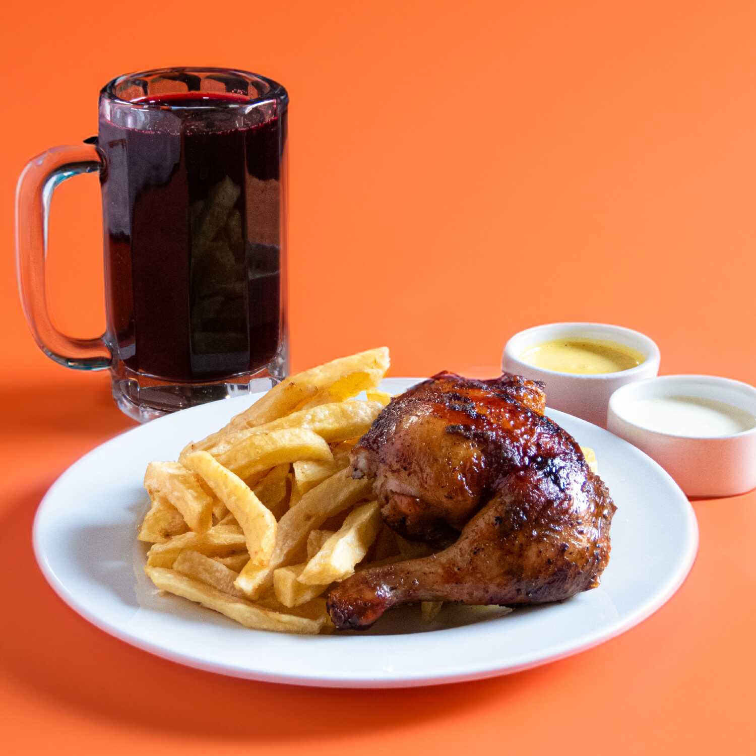 1/4 De Pollo + papas + Chicha