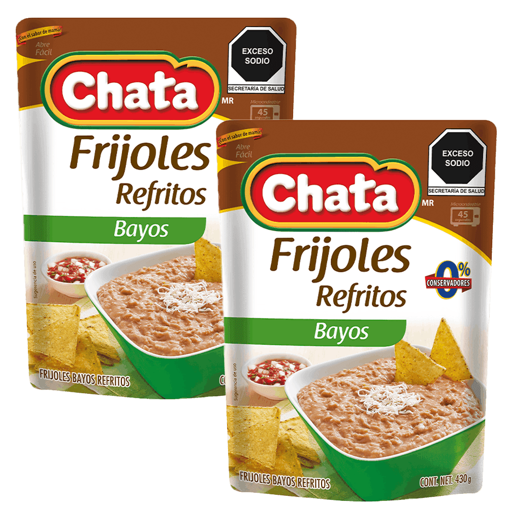 2 Frijoles Bayos Chata 430g bolsa