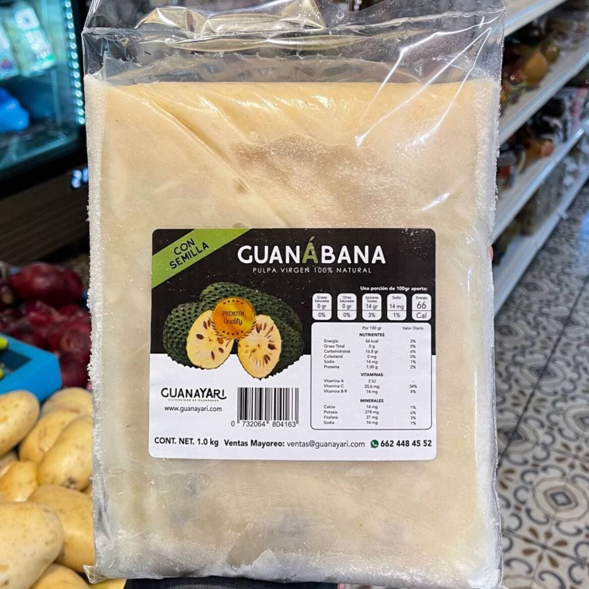 Guanábana Con Semilla 1kg Guanayari