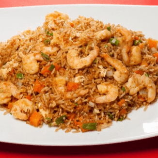 Arroz Frito con Camarones y Pollo Medio