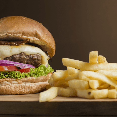 Hamburguesa con Queso Manchego