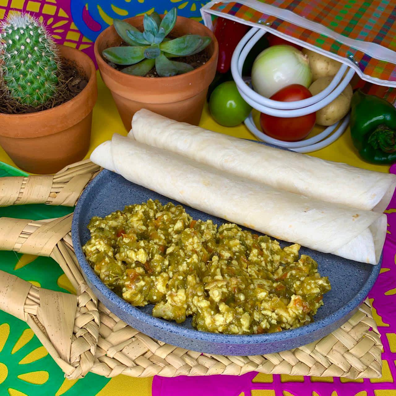 Burrito huevo verde