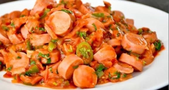 Taquito de Salchicha a la Mexicana
