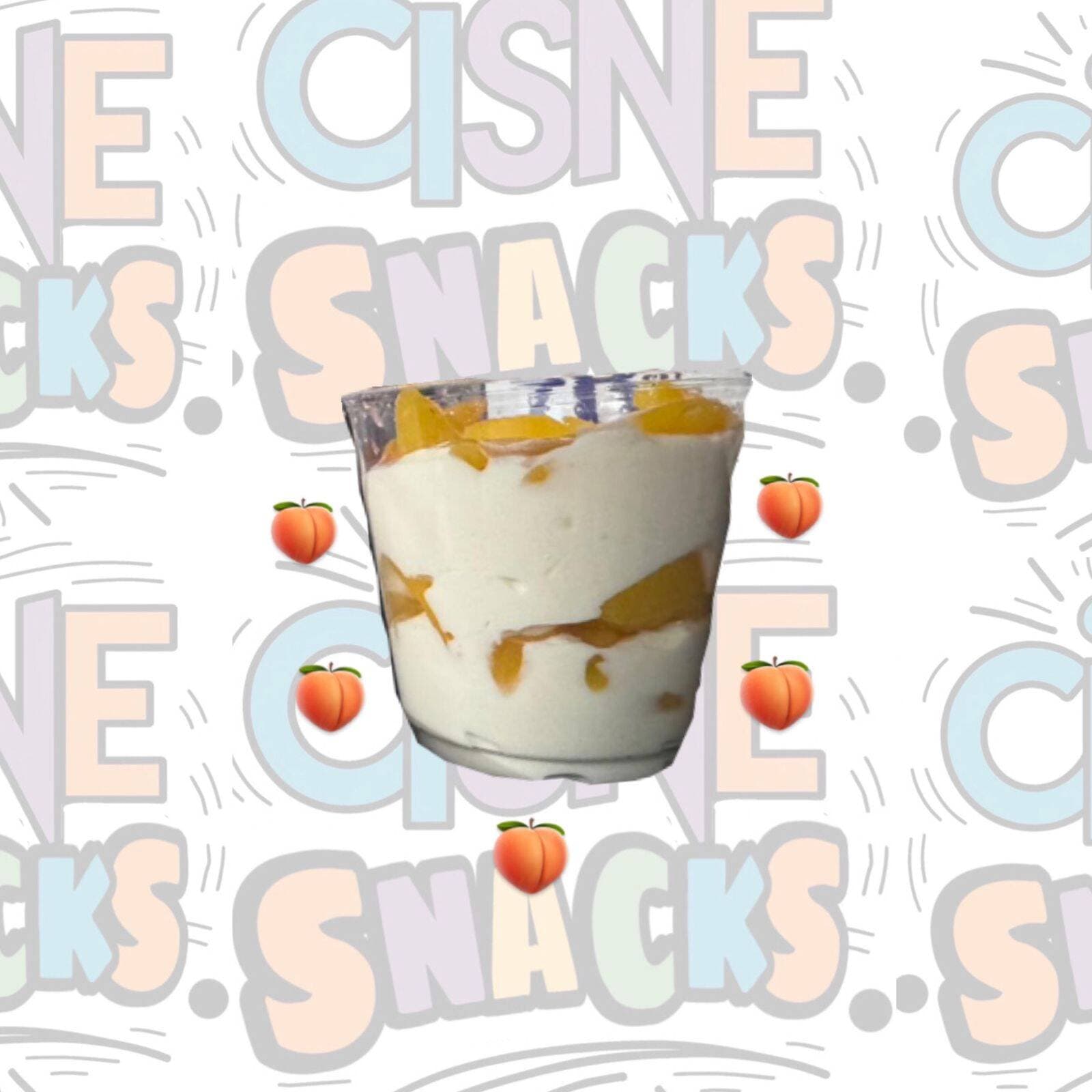 VASO DE DURAZNOS CON CREMA 7 Oz