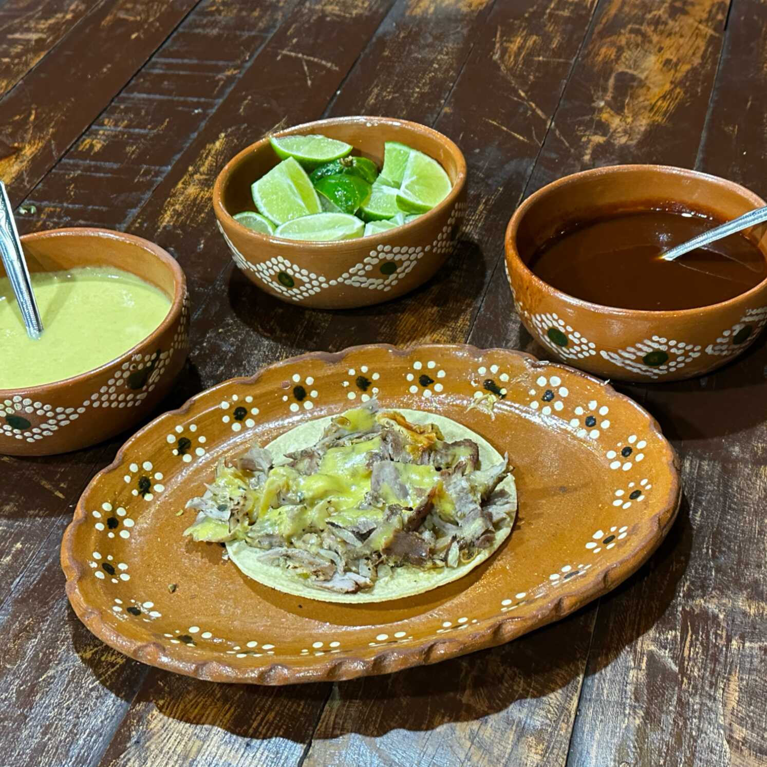 Taco Oriental con queso