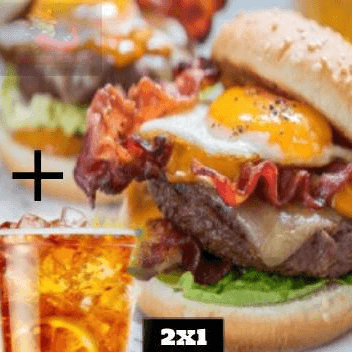 Combo 2 HAMBURGESAS DE LA CASA + BEBIDAS