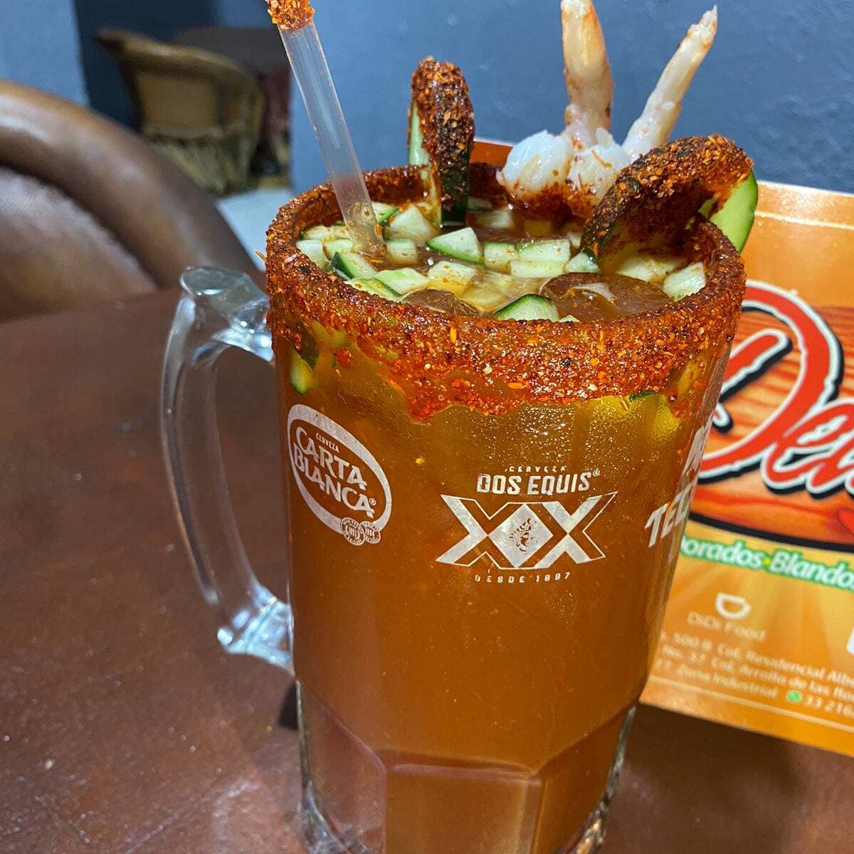 Michelada con Camarón
