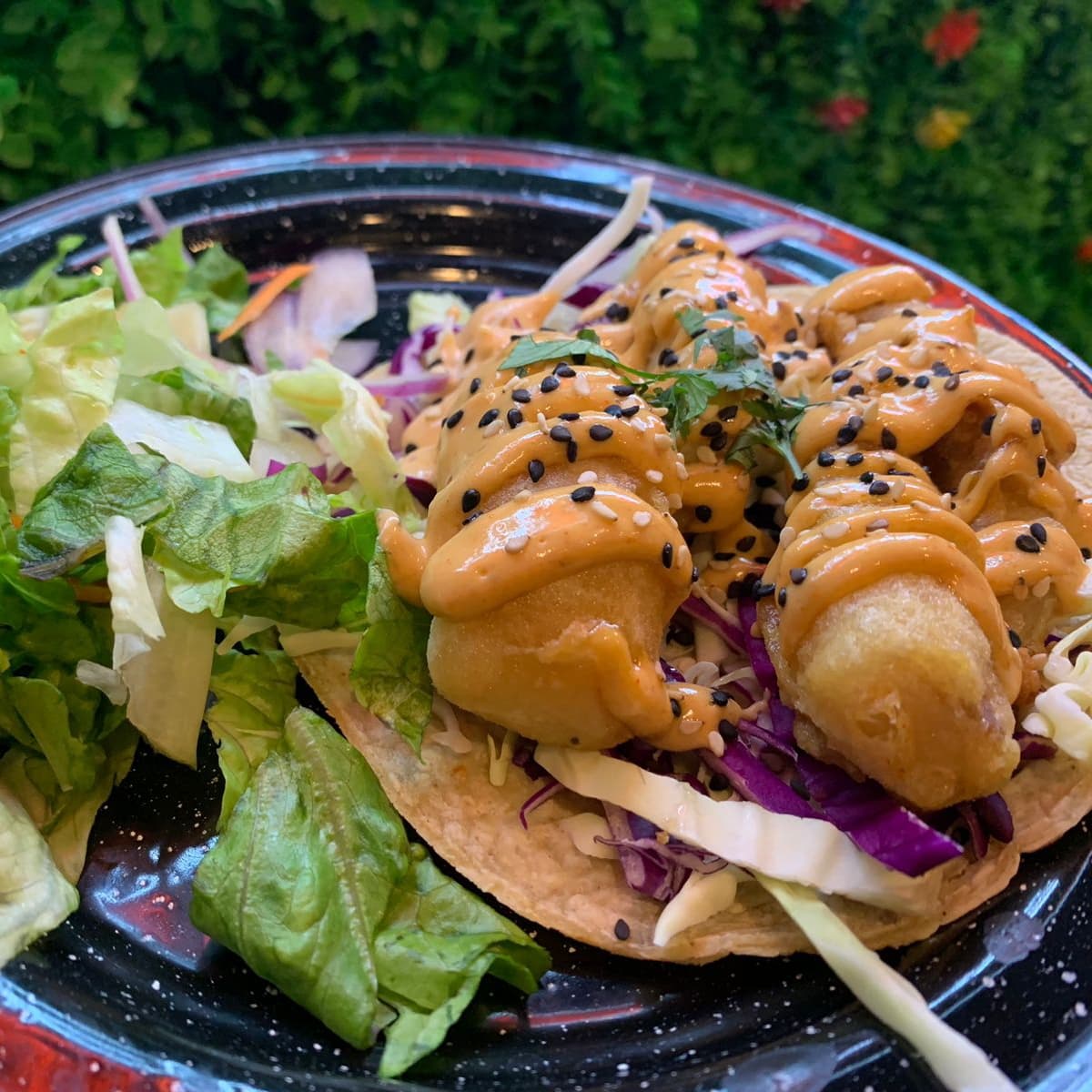 Taco capeado de pescado