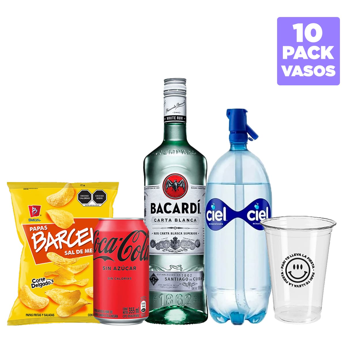 Combo Coca-Cola Sin Azúcar Lata 355 ml - Bacardi B
