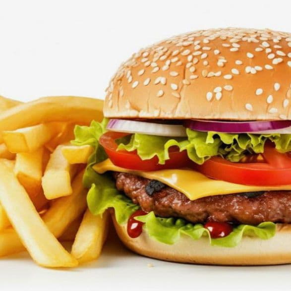 Hamburguesa Individual Con Papas