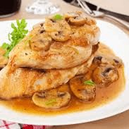 Pechuga en champiñon + gaseosa