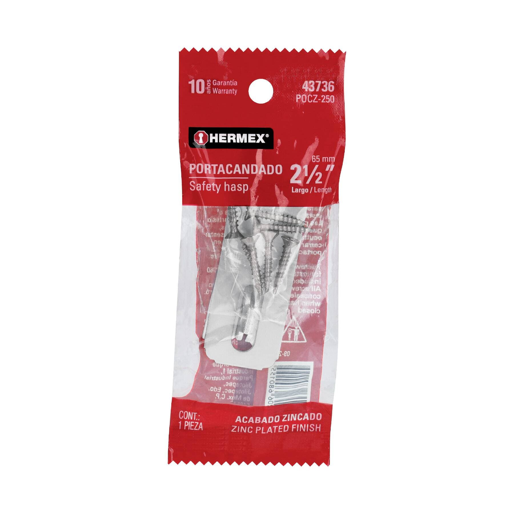 PORTACANDADO ZINCADO POCZ-250 43736 HERMEX