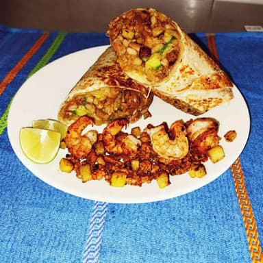 BURRITO DE PASTOR CON CAMARON XL