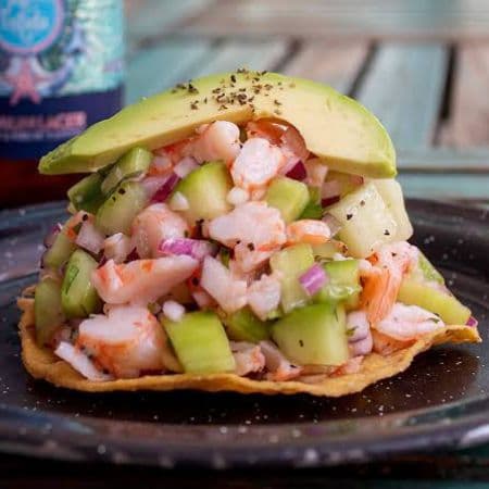 Tostada Camarón Cocido