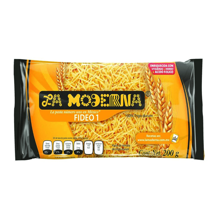 Pasta La Moderna de Fideo #0 200Gr