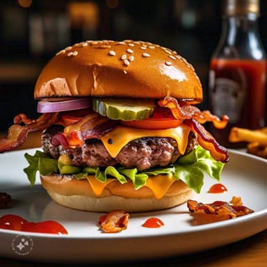 HAMBURGUESA SIRLOIN CON TOCINO