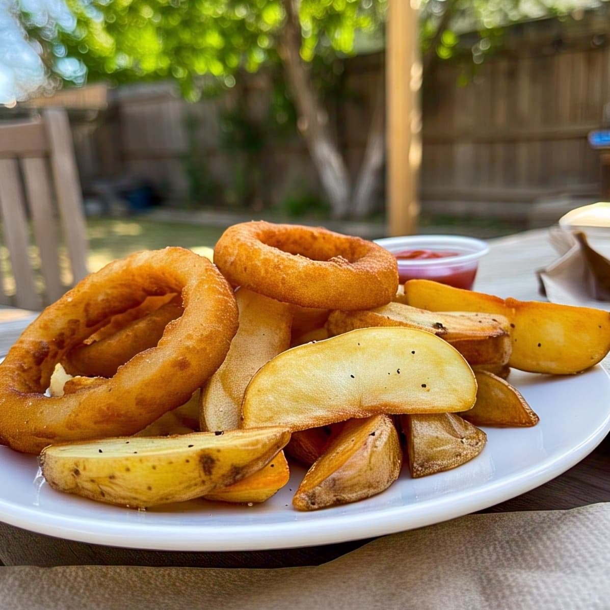 Papas Gajo y Aros de Cebolla