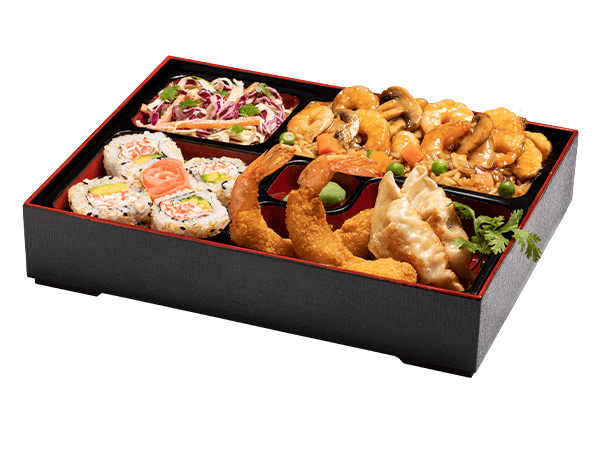 Bento Deluxe Camarones Teriyaki
