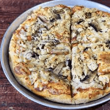 personal borde de queso hawaiana pollo