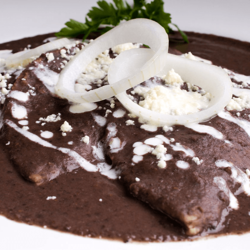 enfrijoladas (6 pzs)