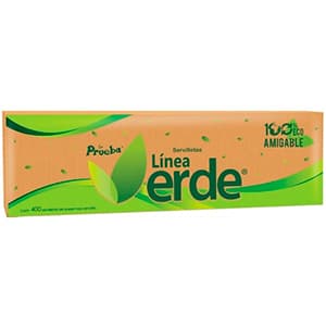 SERVILLETAS LA PRUEBA LINEA VERDE 400PZA