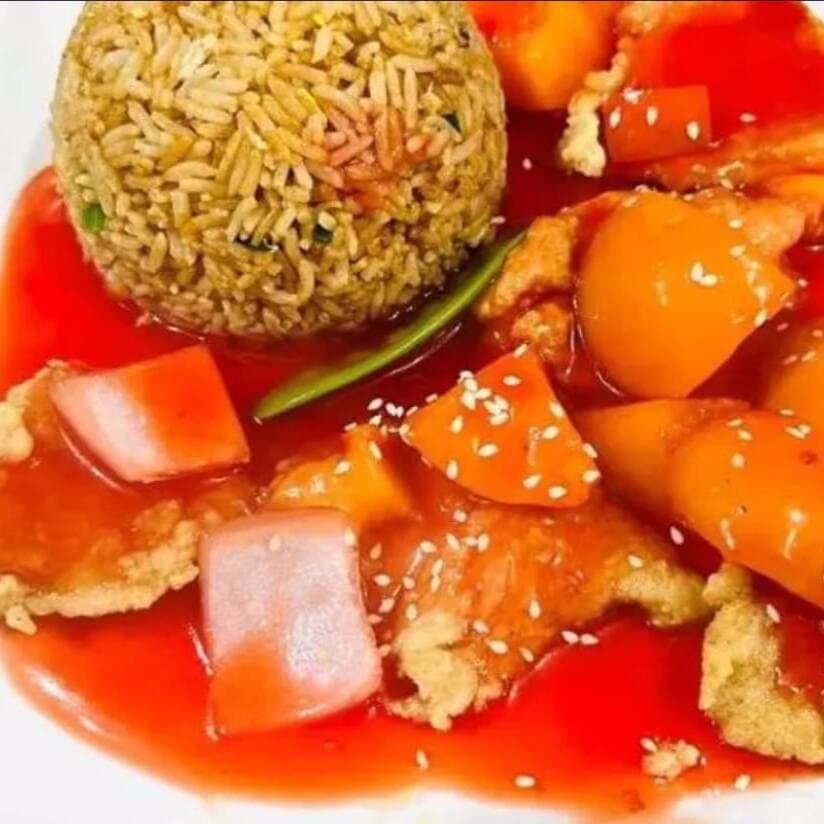 pollo tipakay con durazno