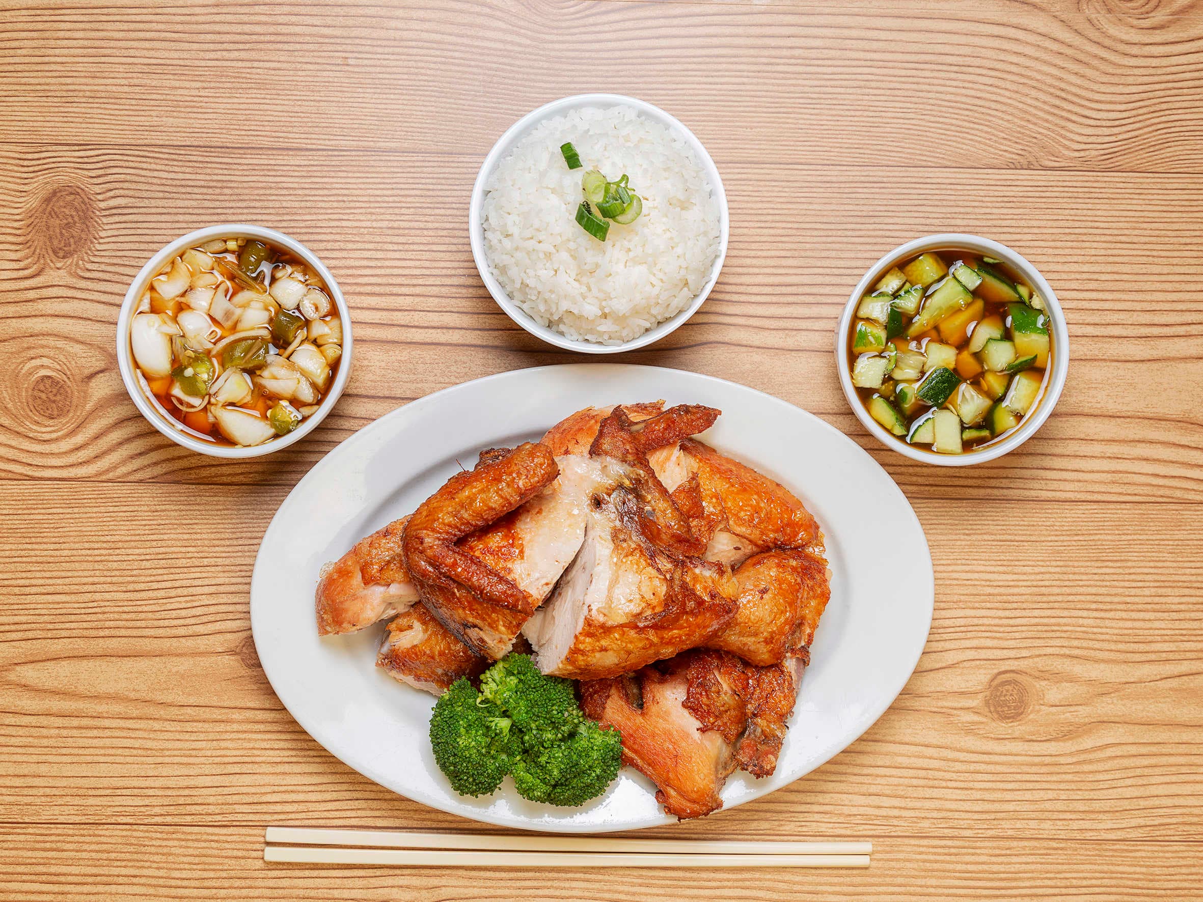 Medio Pollo en Salsa de Soya