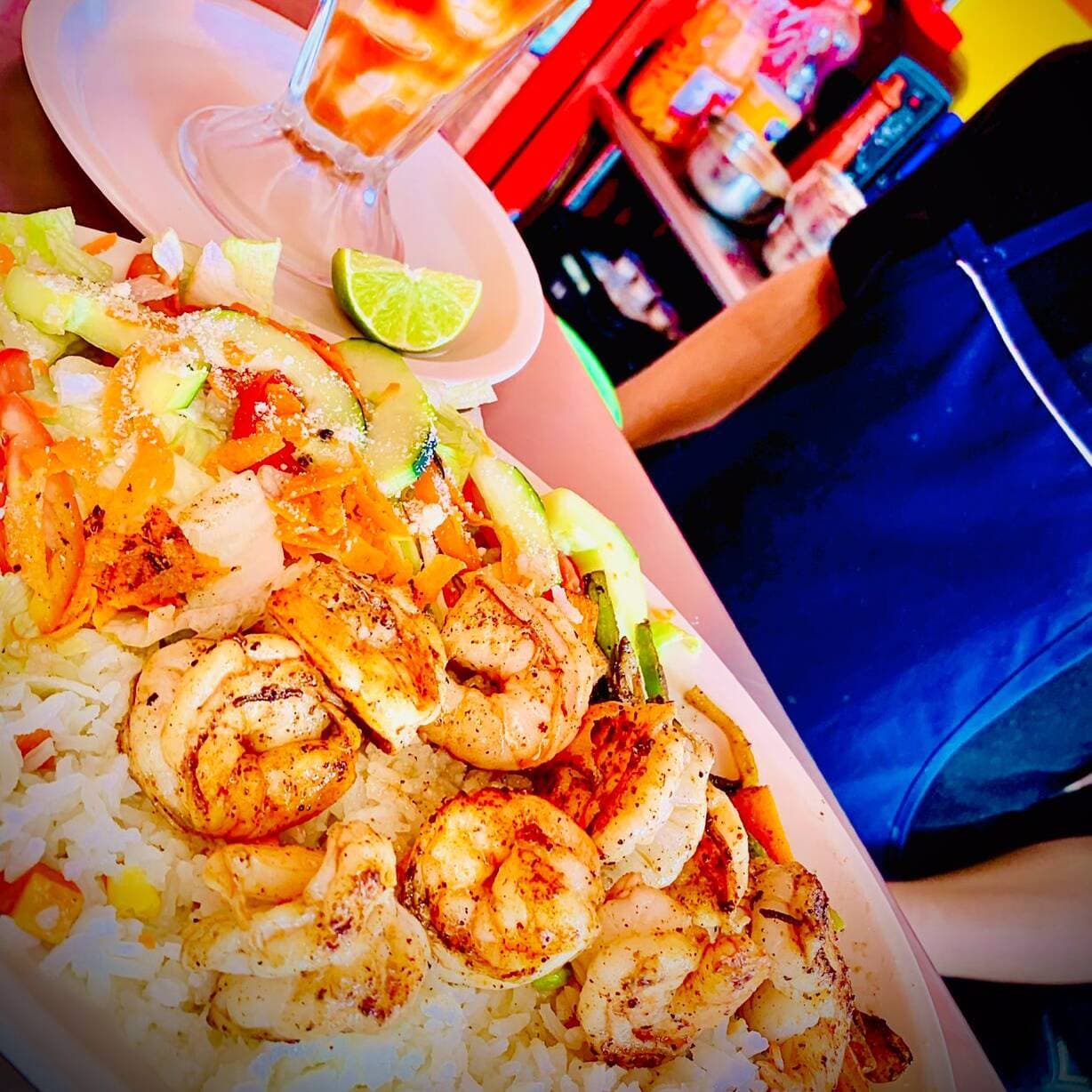 Plato de camarones
