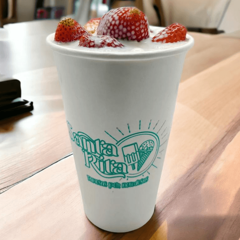 Fresas con Crema de Vaso