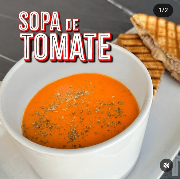 Sandwich de Queso y Sopa de tomate
