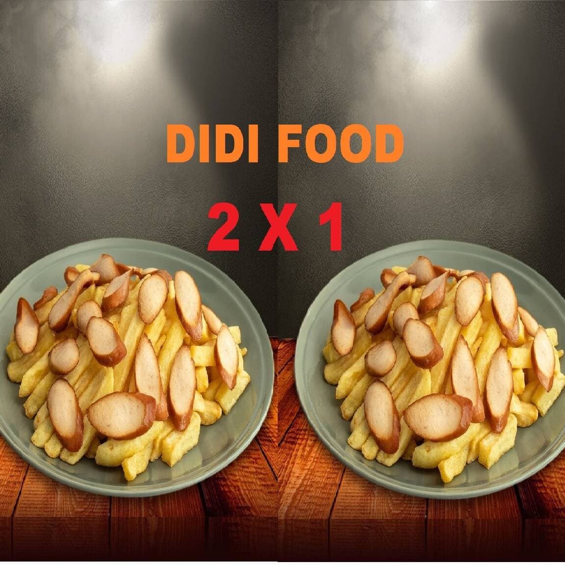 DiDi Promo 2 x 1: Salchipapa Clasica frankfurter