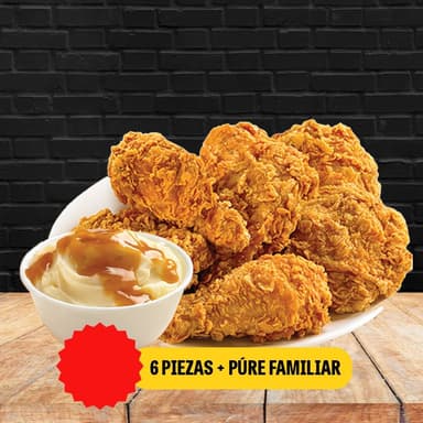 PROMO 6 PIEZAS + PURÉ FAMILIAR