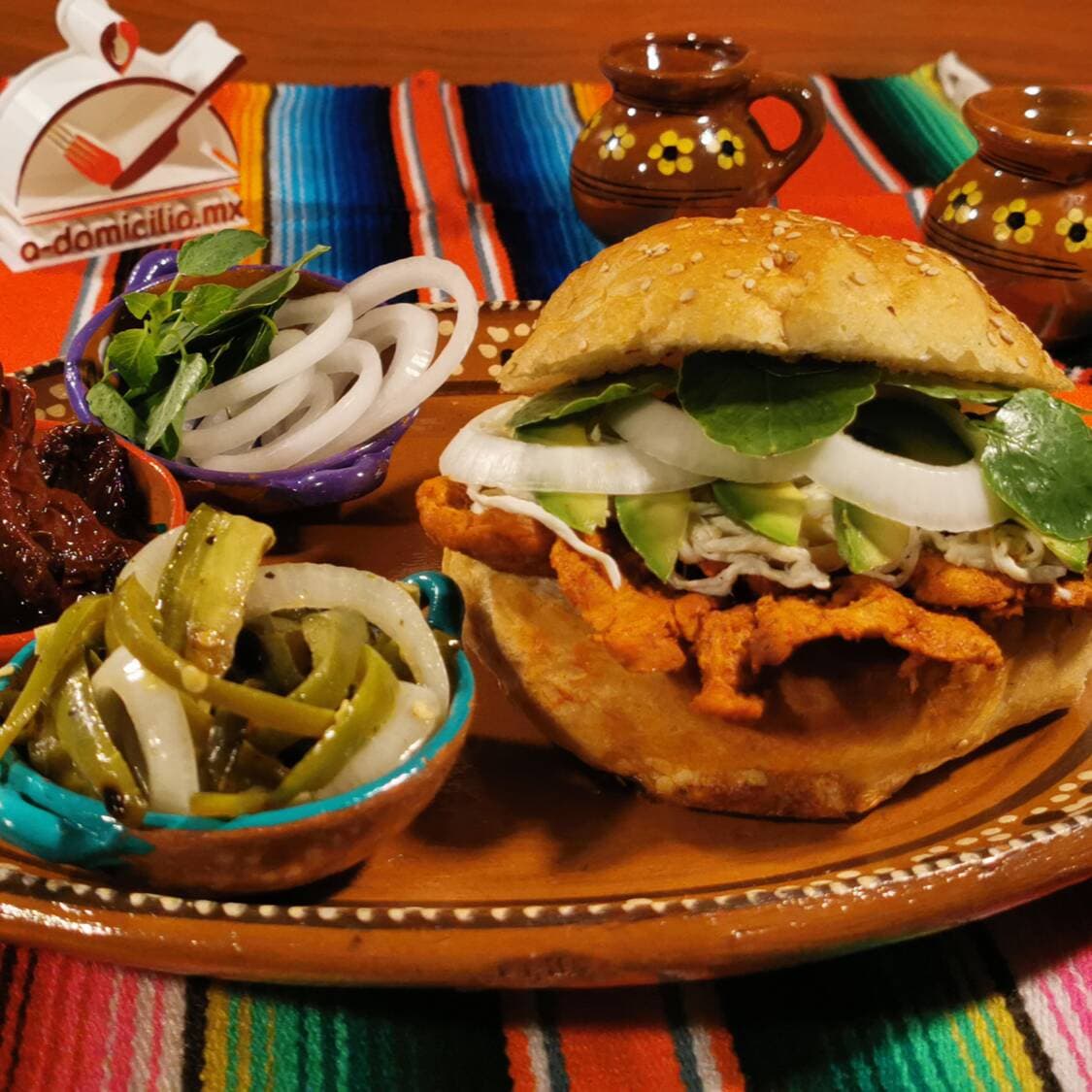 Cemita de Carne Enchilada