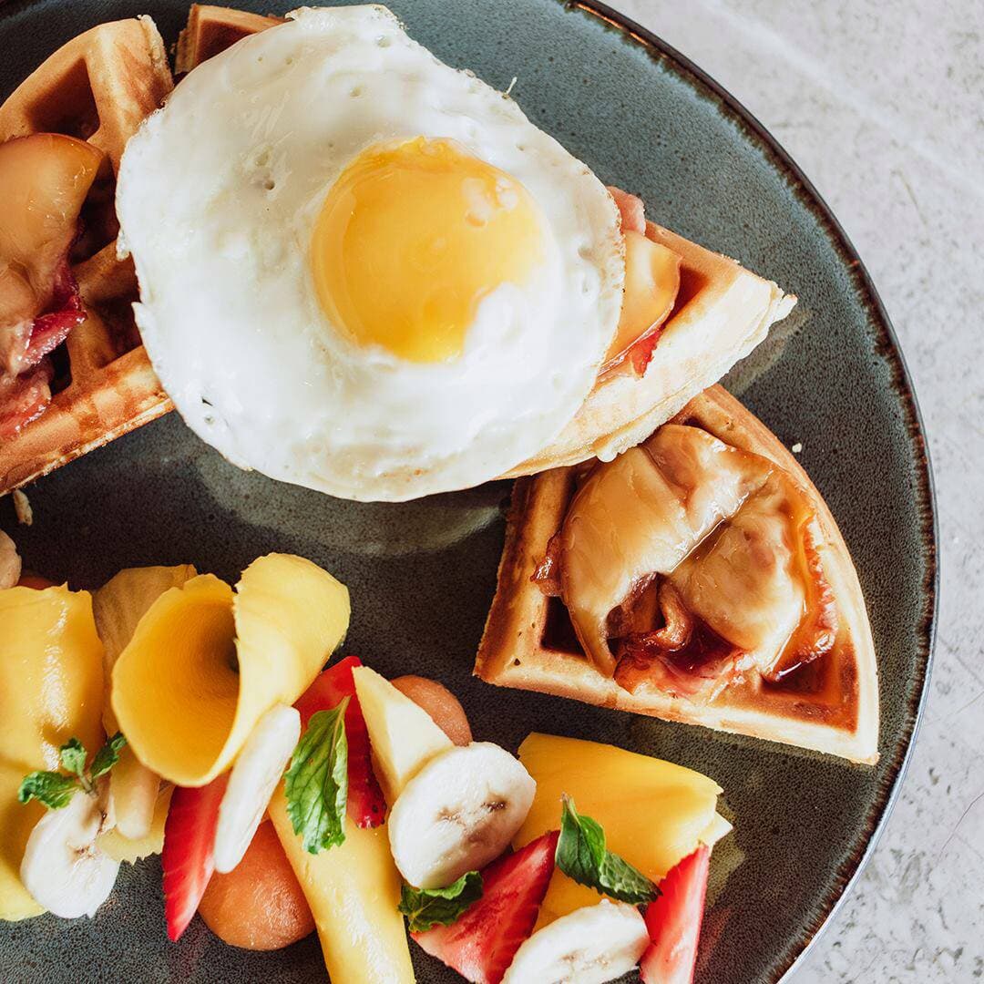 Waffle con Huevo