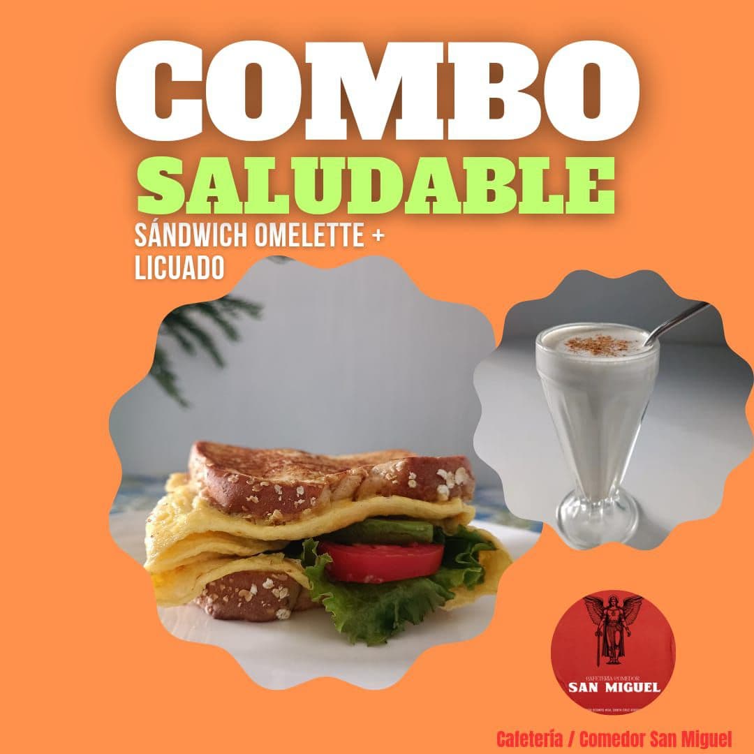 Sándwich Omelette + Licuado