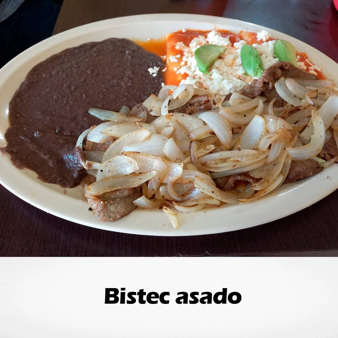 Almuerzo Bistec Encebollado