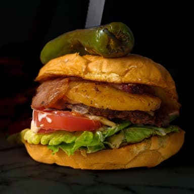 Hamburguesa Hawaiana.