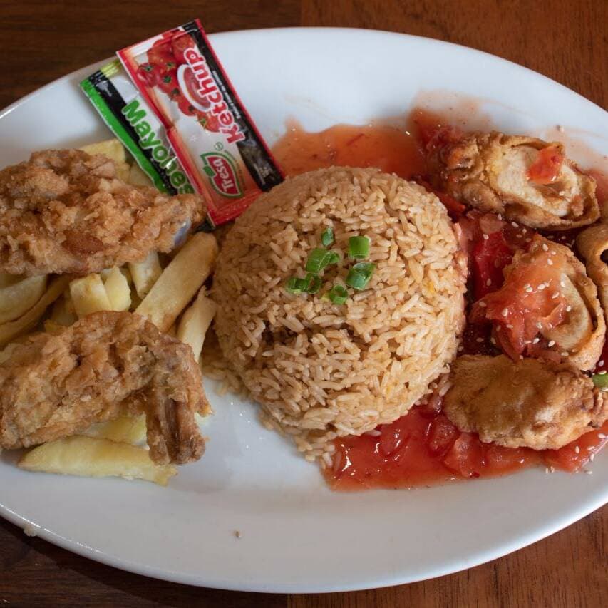Alitas con Papa / Enrollado con Tamarindo