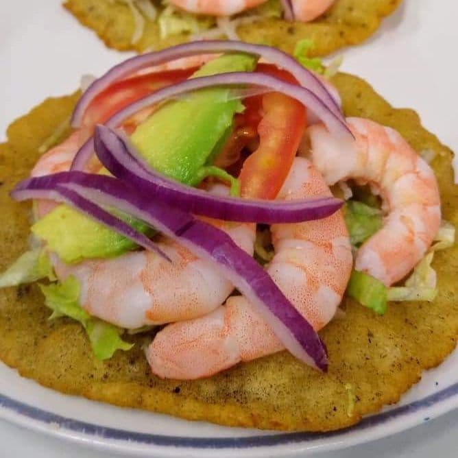 SALBUTE DE AJO CON CAMARON