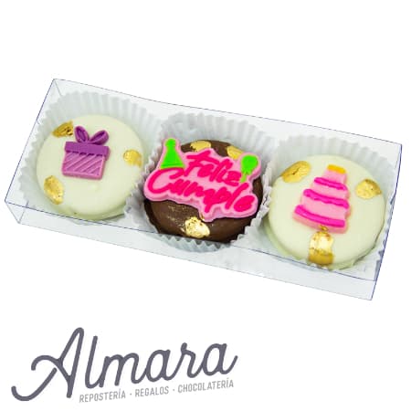 Alfajores Cumpleaños Rosado