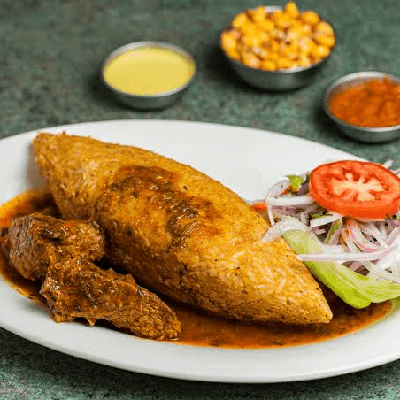 Tacu Tacu con Seco a la Norteña+emoliente 500ml