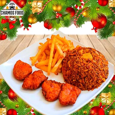 Arroz Paisa + Croquetas y Papas
