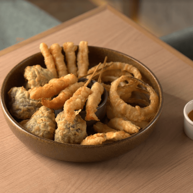 Vegetales Tempura con Camarón