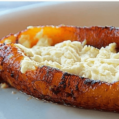 PLATANITO MADURO CON QUESO AL CARBON